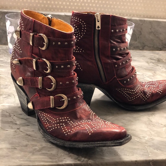 Old Gringo Red Leather Booties - Picture 7 of 7